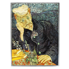 Чад 10000 франков 2021г. "Винсент Ван Гог - Портрет доктора Гаше". Монета в капсуле; подарочном футляре; номерной сертификат; коробка. СЕРЕБРО 62,20гр. Медь 1041,85гр.(2 oz/33,5 oz).