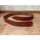 Ремень военный кожаный - коричневого цвета