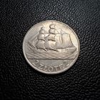 2 злотых 1936 15 лет морскому порту Гдыня кораблик состояние блеск