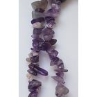 Длинные бусы, камень природный аметист. Длина 85 см. 70-е годы