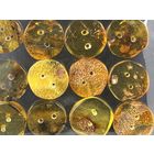 Пуговица из натурального янтаря лот 20 шт  10 -12 мм