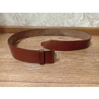 Ремень кожаный военный , коричневого цвета