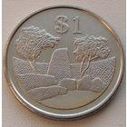 Зимбабве. 1 доллар 2002 год KM#6a "Руины большого Зимбабве"