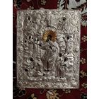 Икона "Огненное восхождение пророка Ильи" в окладе, 19 век