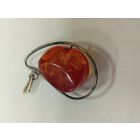 Кулон янтарь, серебро,позолота,ссср