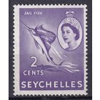 103.BrKSe. Великобритания. Колонии. Сейшельские острова. Елизавета II. Местные мотивы. 2C. 1954 г. Mi.#170. MNH.