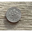 Werty71 США 1 дайм 10 центов 1988 P Рузвельт Факел