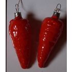 Елочная игрушка ссср морковка.  Толстое стекло