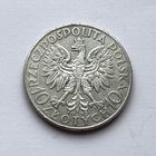 Монета СЕРЕБРО Польша 10 злотых 1933 год Ядвига ОТЛИЧНЫЕ
