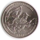 25 центов 2017 г. Парк=40 Национальный исторический парк Джоржа Р. Кларка Индиана Двор D _состояние UNC