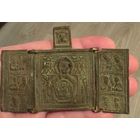 Складень. Знамение Пресвятой Богородицы.19 век. Редкая.