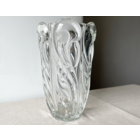 Ваза Чехия стекло винтаж 25см крупная