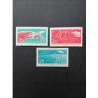 ГДР 1961 Полная серия марок "Первый пилотируемый полет в космос" (чистые**) Mi.822-824 каталог 8.50 евро
