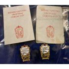 Два отличника Военного Строительства на доках, на одного, разные штампы! Редкая разновидность ППШ впадиной! С 1 р