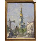 Хмелевский В.В "В Петербурге"Картон, масло, 47х36см.