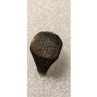 Кольцо старинное с росписью.