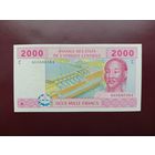ЧАД 2000 франков 2002 UNC (Франк BEAK)