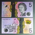 Австралия, 5 долларов 2016 г., P-62 (полимер, номинация IBNS 2016, королева Елизавета II), UNC