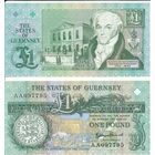 Гернси 1 фунт образца 1991-2016 года UNC p52d