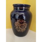 Ваза Сказка, кобальт / золото. ЛФЗ, СССР