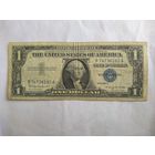 Один доллар США. Серебряный сертификат. Синяя печать. Серия 1957 г.