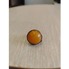 Серебряное кольцо с королевский янтарем СССР. 925.