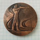 Медаль настольная Биатлон, тяжёлая. Минск 1982 г.