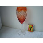 Хрустальный рубиновый бокал рюмка без дефектов.