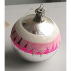 Елочная игрушка ШАР большой 8 см вид 6 времен СССР