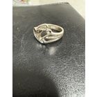 Кольцо. Серебро 925 пробы. Женское. С маленьким камнем