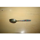 ЛОЖКА СЕРЕБРЯННАЯ 875 В ЭМАЛЯХ КОФЕЙНАЯ