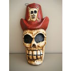Маска ЧЕРЕП ПИРАТА. Привезена из Гаити. Дерево Бальза