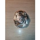 Брошь времён СССР, размер 4.5*4 см., алюминий.