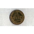 Канада Новый Брунсвик 1/2 пенни 1843 Корабль Виктория /парусник/(Ок)