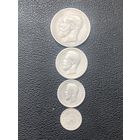 Коллекция серебряных монет РИ 1895 год рубль, 50 коп, 25 коп, 10 коп