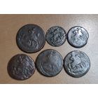 Медные монеты эпохи Елизаветы-Екатерины. Кони. Лотом