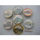 Значки. Автомобили для ралли. Форд-Эскорт ТК, Москвич-412, Рено Р8-Гордини, Порше-911С, Ягуар-Икс-Ж6, Лянча-Фульвия-КупеХФ, . цена за 1 шт.