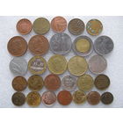 Иностранные монеты, 28 штук, без повторов.