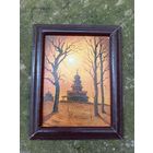 Картина миниатюра, масло, двп