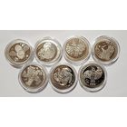 Беларусь 1 рубль 2007- 2017 Белорусские народные легенды. Легенда об аисте, кукушке, жаворонке, черепахе, медведе, снегире, пчеле.