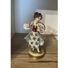 Статуэтка Дама с веером Volkstedt Германия антик