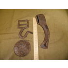 Крюк-пряжка коньской упряжи,тесло Вермахт,ПМВ,пол ядра 1812 г.С рубля.