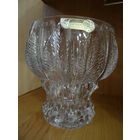 Ваза хрустальная "Артишок", производство Богемия, Чехословакия, времен СССР, выс.15 см, диам.верх 14 см, низ 9 см
