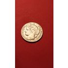 50 сантиньяс 1882 серебро. С рубля. приличная (04)