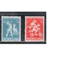 Нидерланды-1958(Мих.723-724)  **  ,  Велосипед, Дети