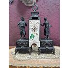 Старинные каминные часы, тяжелые, литье, Европа, много лотов с рубля