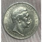 Монета Пруссия 3 марки 1909 год А Вильгельм II