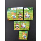 Украина 2002 Две сцепки из 2 марок и две марки из малого листа "Украинские народные сказки" (чистые**) Mi.520-522 каталог 1.20 евро