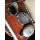 Комплектная немецкая фляга в чехле редкого ЧЁРНОГО цвета и без единой дырочки! К этому чехлу подходит только этот размер фляги! Клейм на горлышке нет!