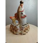 Все лоты с 1 Рубля. Штоф с рюмками. Полонное ЗКХ. Не частый цвет.